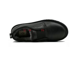 UGG MENS SLIPPERS FLEX LEATHER BLACK