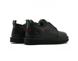 UGG MENS SLIPPERS FLEX LEATHER BLACK